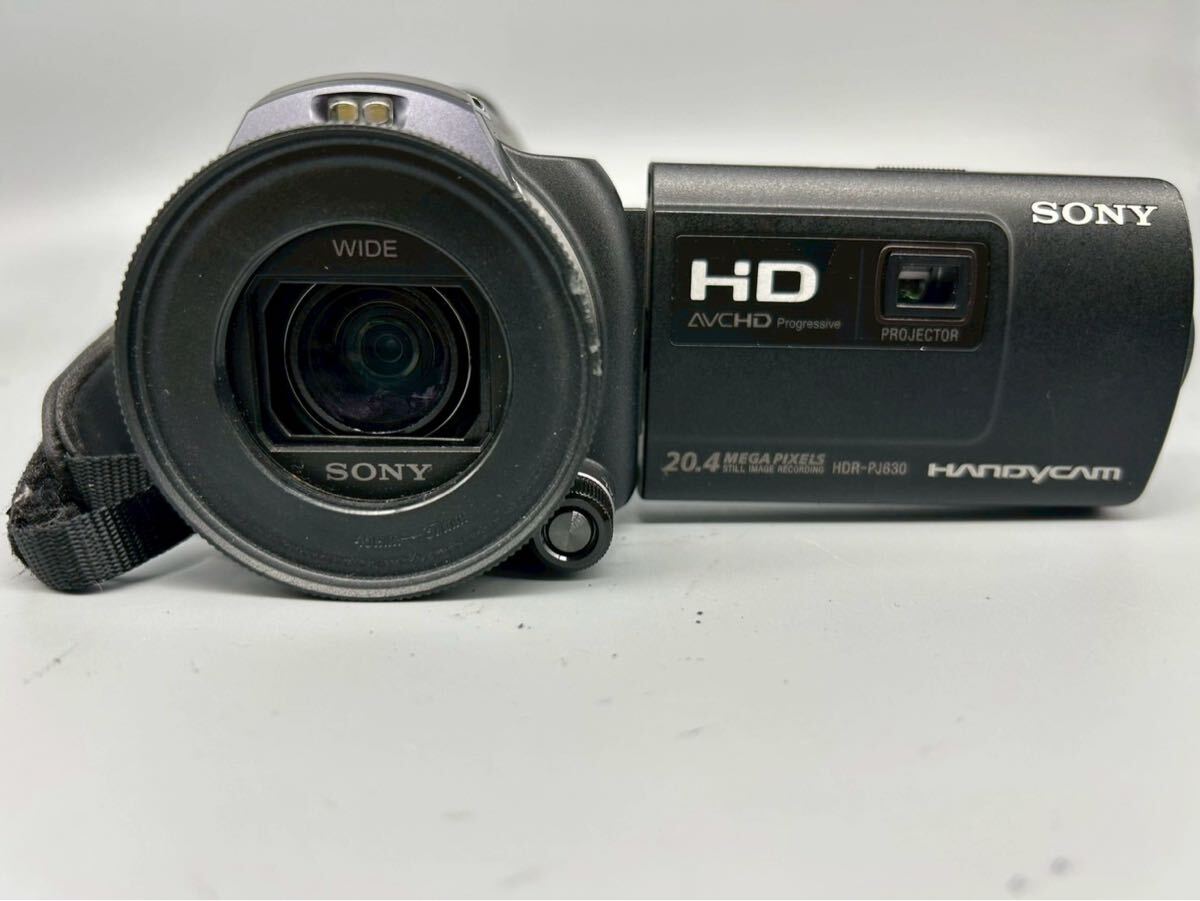 【付屬品セット】SONY ハンディカム HDR-PJ630 プロジェクター內(nèi)蔵 HDビデオカメラ バッテリー2個/充電器/ケース付き 現(xiàn)狀品