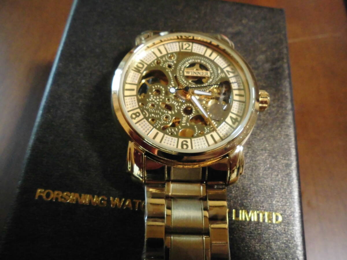 FORSINING スケルトン自動巻 腕時計_画像1