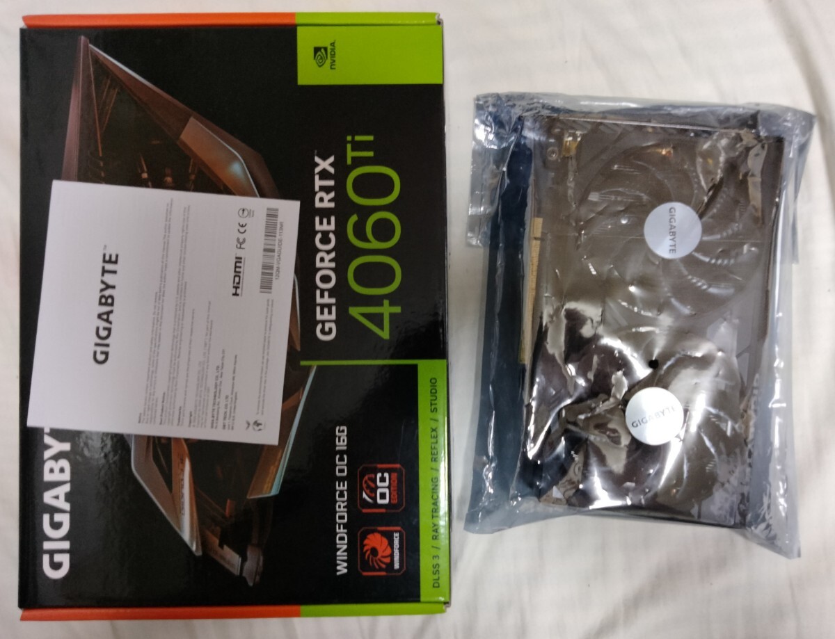 GIGABYTE GeForce RTX 4060Ti 16GB OC 動作確認(rèn)済