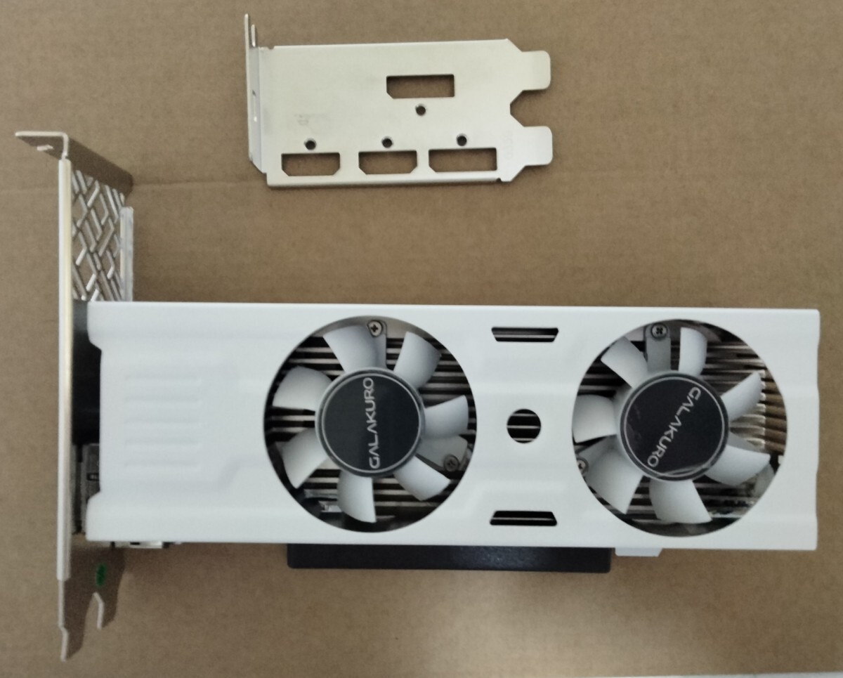 玄人志向 GeForce RTX3050 LP GALAKURO WHITE NVIDIA ロープロ 動作確認済
