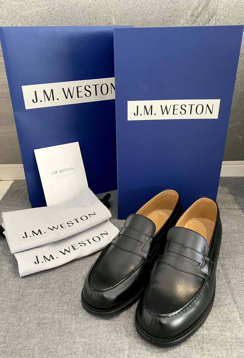 【美品！着用1度のみ】J.M.WESTON ジェイエムウェストン シグネチャーローファー #180 ブラック 5C_画像1