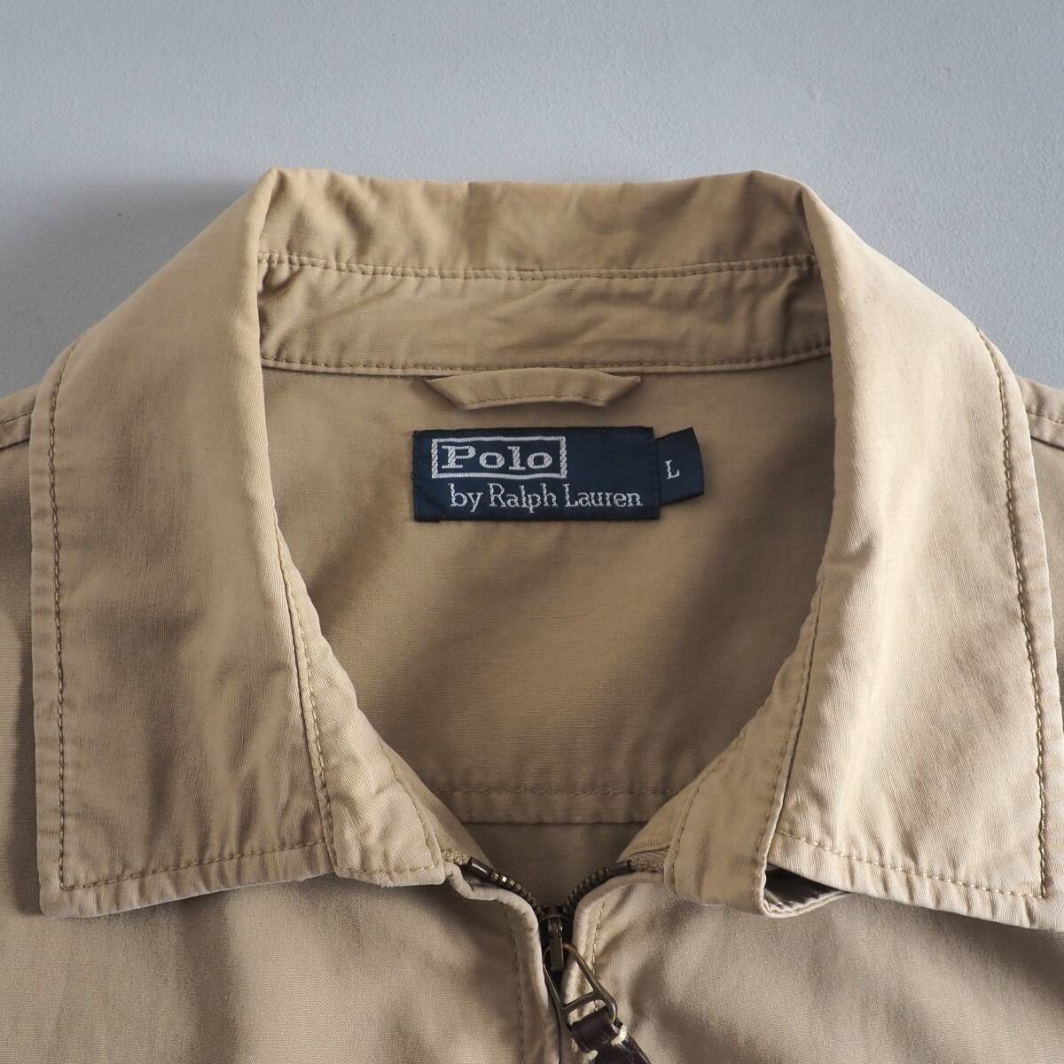 ラルフローレン Ralph Lauren ブルゾン スイングトップ ベージュ ポニー刺 メンズ 美品_画像3