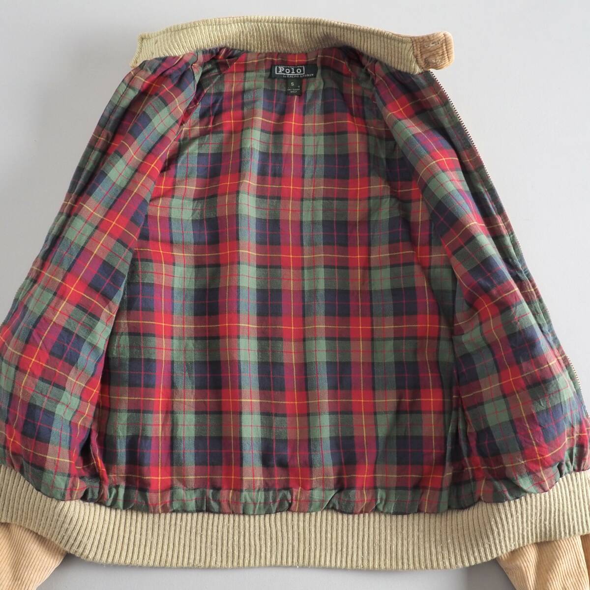 ラルフローレン　Ralph Lauren　TALONジップ　スイングトップ　コーデュロイ　ベージュ　メンズ　美品_画像2