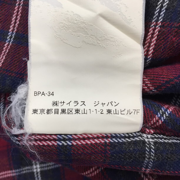 2401F-105 мужской SILAS Silas красный рубашка 1 [ единая стоимость доставки!800 иен ]