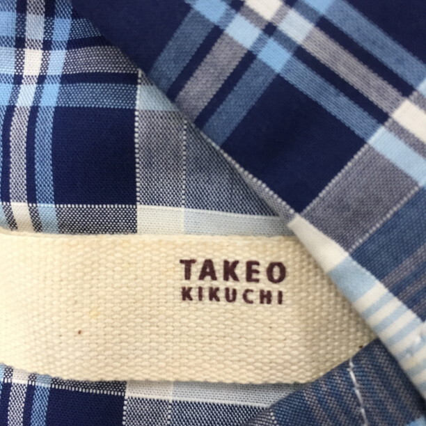 2401F-117 メンズ TAKEO KIKUCHI タケオキクチ ブルー シャツ 3 【送料一律！800円】_画像2