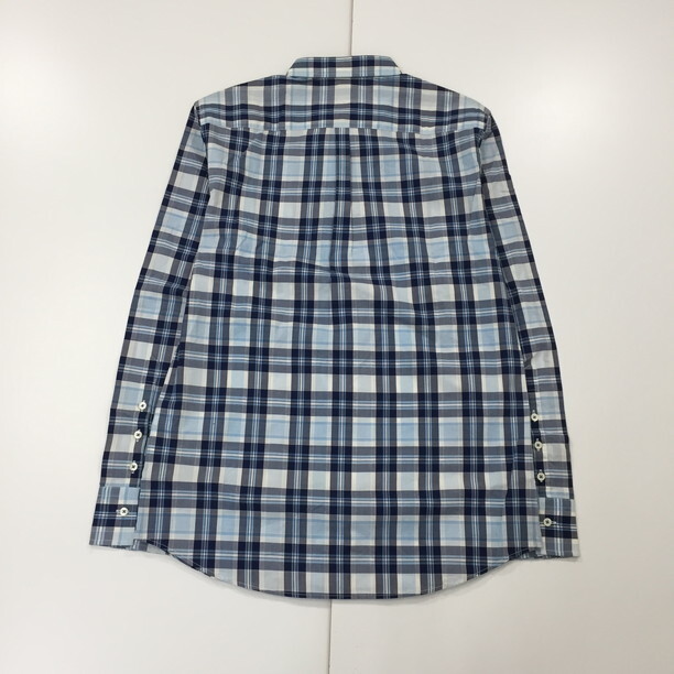 2401F-117 メンズ TAKEO KIKUCHI タケオキクチ ブルー シャツ 3 【送料一律！800円】_画像4