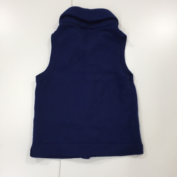 2402F-086 メンズ BEAUTY&YOUTH UNITED ARROWS ビューティ&ユース ユナイテッドアローズ ブルー ベスト S 【送料一律！800円】
