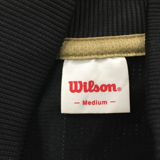 2402F-115 メンズ Wilson ウィルソン ブラック ジャージトラックジャケット M 【送料一律！800円】_画像2