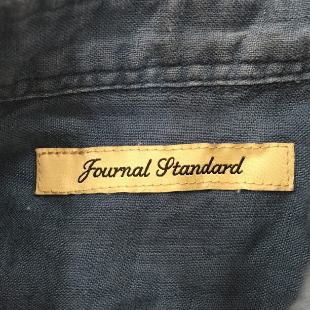 2402F-136 メンズ JOURNAL STANDARD ジャーナルスタンダード ブルー シャツ L 【送料一律！800円】