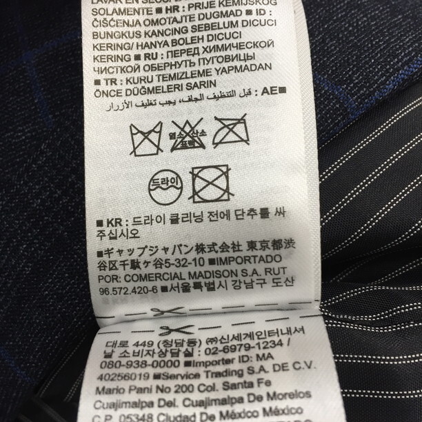 2403F-028 メンズ BANANA REPUBLIC バナナリパブリック ネイビー テーラードジャケットブレザー 34R 【送料一律！800円】_画像3