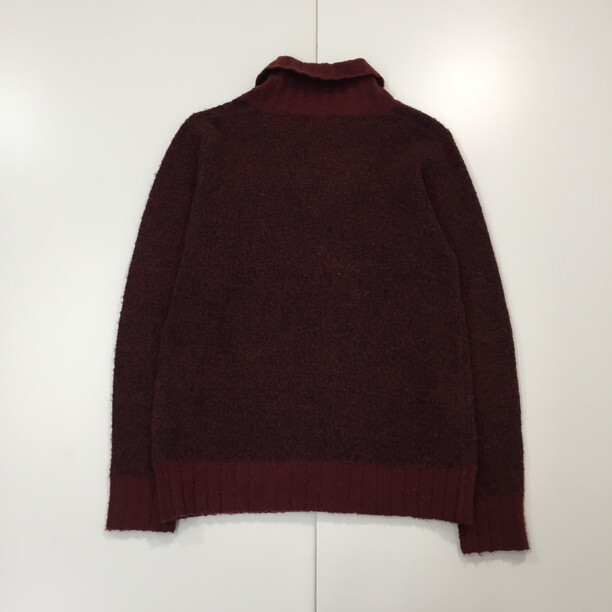 2403F-019 メンズ TETE HOMME テットオム エンジ ニットセーター M 【送料一律！800円】_画像4