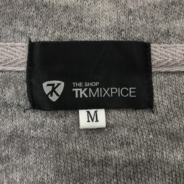 2403F-072 メンズ TK MIXPICE ティーケーミクスパイス グレー カーディガン M 【送料一律!800円】_画像2