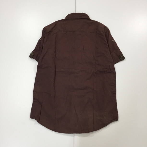 2403F-251 メンズ TAKEO KIKUCHI タケオキクチ ブラウン シャツ 2 【送料一律！800円】