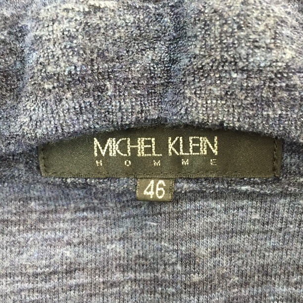 2301F-015 メンズ MICHEL KLEIN ミッシェルクラン ネイビー カーディガン 46 【送料一律!800円】_画像2