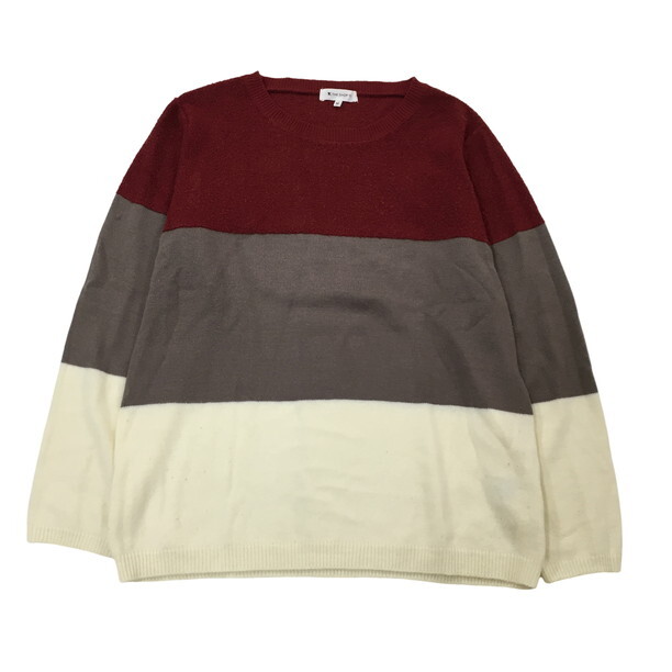 2304F-048 メンズ THE SHOP TK ザ ショップ ティーケー エンジ ニットセーター M 【送料一律!800円】_画像1