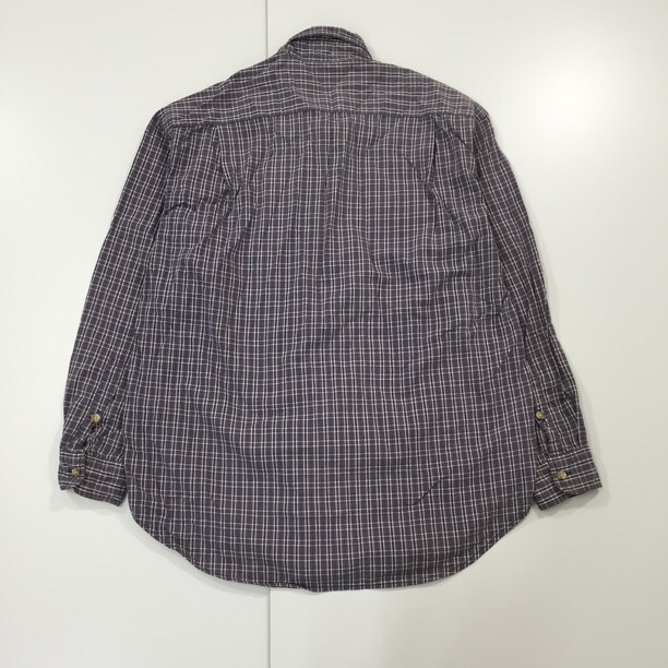 2302F-084 メンズ OSHKOSH オシュコシュ ブルー シャツ M 15 1/2 (M) チェック【送料一律！800円】_画像4