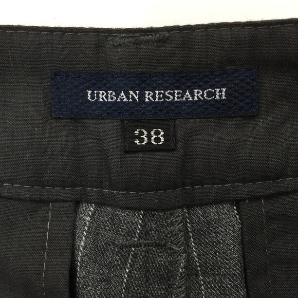 2208F-242 メンズ URBAN RESEARCH アーバンリサーチ グレー パンツ 38 WH56-14Y001 ストライプ ストレッチ【送料一律!800円】_画像2
