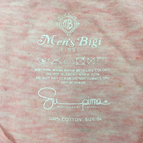 2404F-009 メンズ Men's Bigi メンズビギ ピンク 半袖Tシャツ 4 【送料一律！800円】_画像2