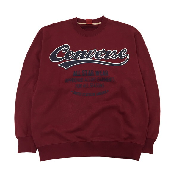 2405F-077 メンズ CONVERSE ALL STAR コンバースオールスター エンジ スウェットトレーナー 2L 【送料一律！800円】_画像1