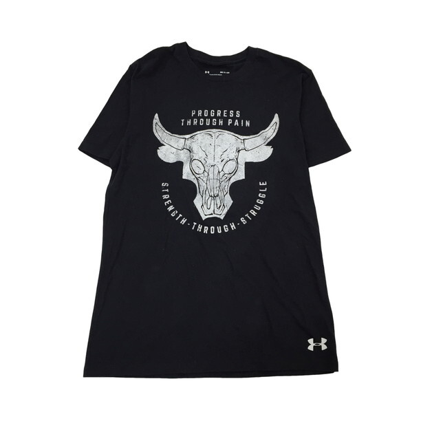 2405F-151 メンズ UNDER ARMOUR アンダーアーマー ブラック 半袖Tシャツ SM 【送料一律!800円】_画像1