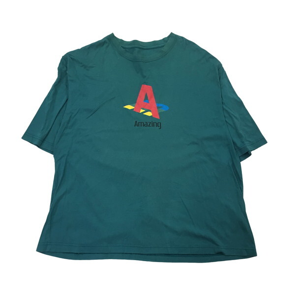 2405F-194 メンズ STUDIOUS ステュディオス グリーン 半袖Tシャツ 2 【送料一律！800円】_画像1
