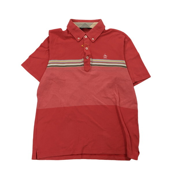 2405F-195 メンズ Munsingwear マンシングウェア オレンジ ポロシャツ M 【送料一律！800円】_画像1