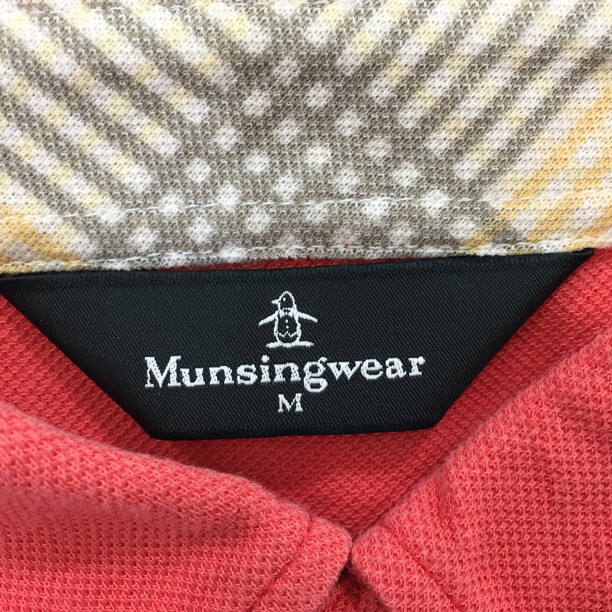 2405F-195 メンズ Munsingwear マンシングウェア オレンジ ポロシャツ M 【送料一律！800円】_画像2