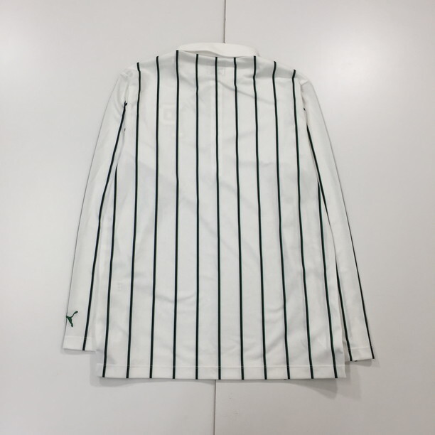 2405F-230 メンズ PUMA プーマ ホワイト ポロシャツ M 【送料一律!800円】_画像4