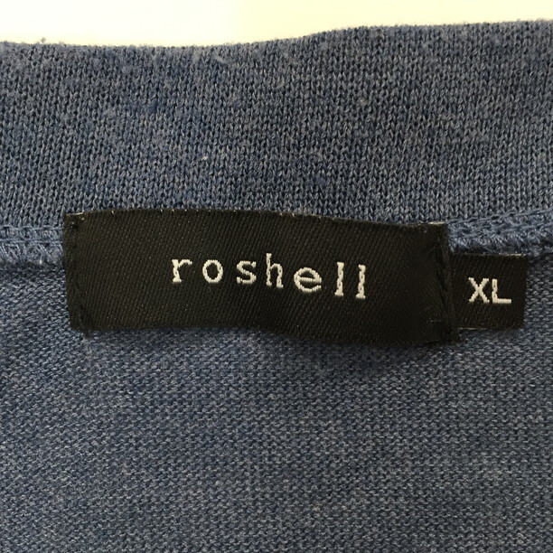 2405F-303 メンズ roshell ロシェル ネイビー カーディガン XL 【送料一律！800円】_画像2