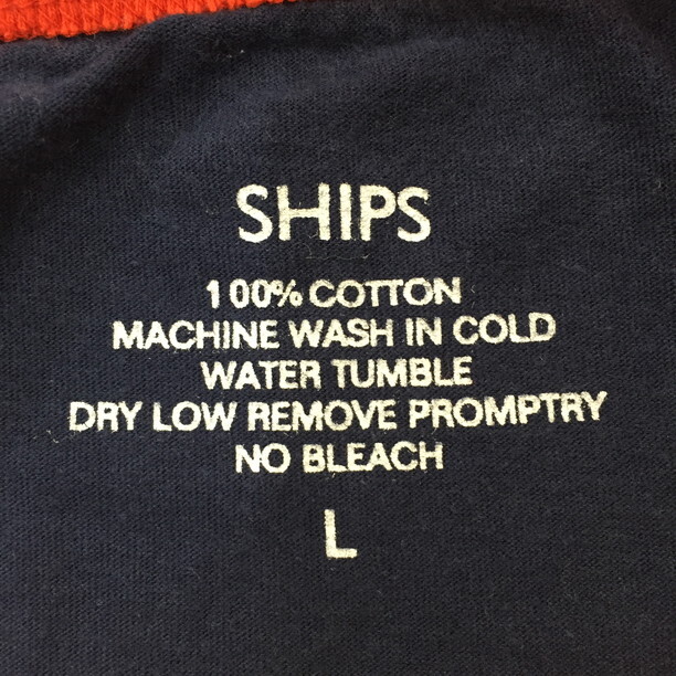 2406F-159 メンズ SHIPS シップス ネイビー 半袖Tシャツ L 【送料一律！800円】