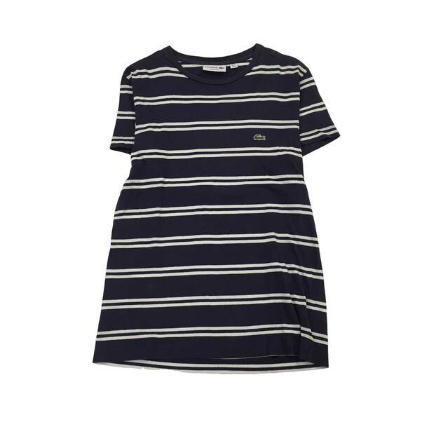 2406F-267 メンズ LACOSTE ラコステ ネイビー 半袖Tシャツ XS 【送料一律！800円】_画像1