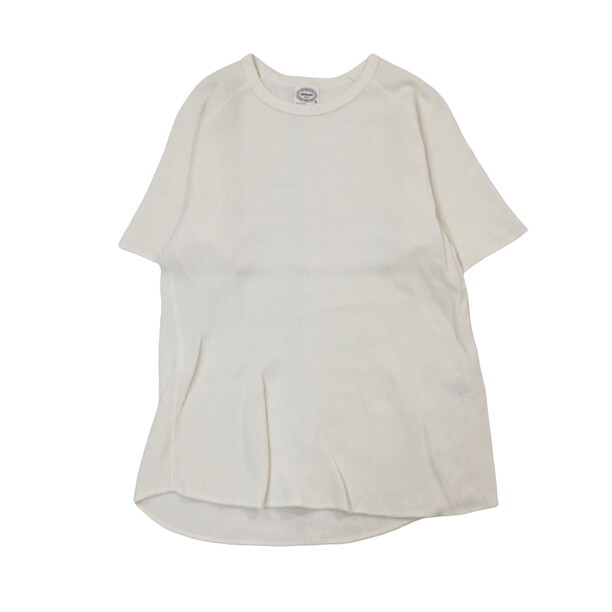 2407F-029 メンズ authentic オーセンティク ホワイト 半袖Tシャツ S 【送料一律！800円】_画像1