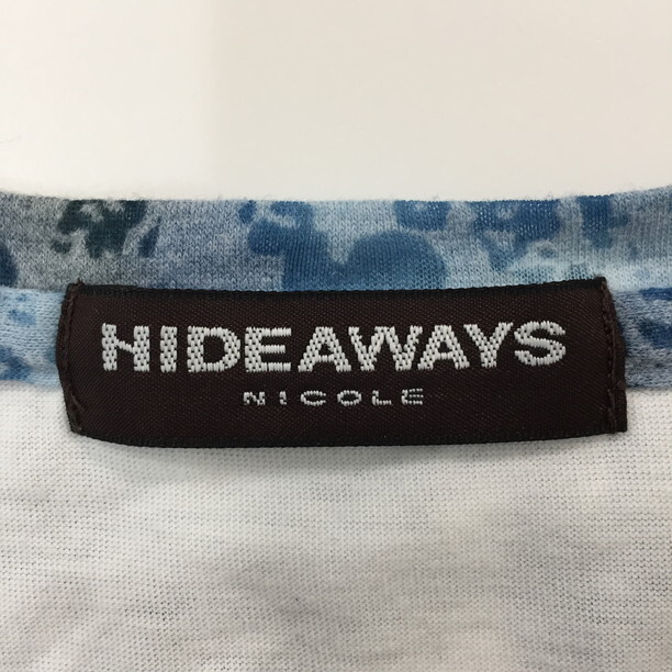 2407F-032 メンズ HIDEAWAYS ハイダウェイ ブルー 半袖Tシャツ 48 【送料一律!800円】_画像2
