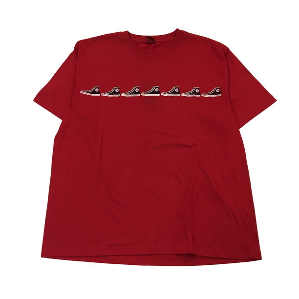 2407F-106 メンズ CONVERSE ALL STAR コンバースオールスター レッド 半袖Tシャツ 4L 【送料一律！800円】_画像1
