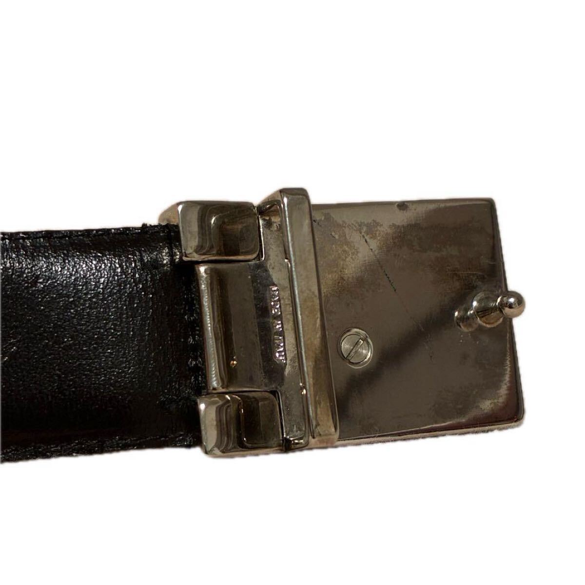 イタリア制 Vivienne Westwood ビビアンウエストウッド　黒レザーベルト オーブロゴ 