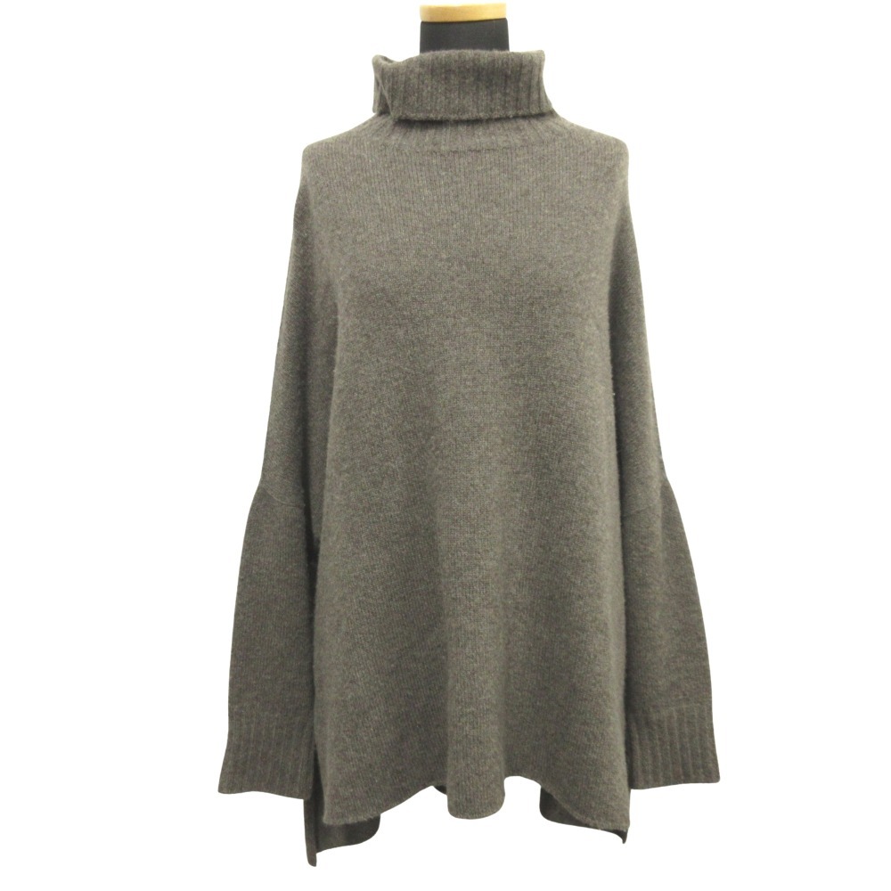 美品 19aw IENA イエナ ウールカシミヤワイドタートルネックプルオーバー ニット セーター オーバーサイズ グレー_画像1