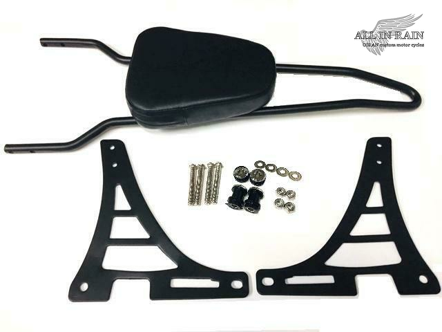 送料無料【ALL-IN-RAIN】ハーレー用 シシーバー クッション付 ブラック 黒 102B　適合）スポーツスター 883 XL1200 2004～13