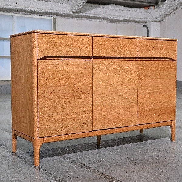 久和屋 16萬「ストリーム」サイドボード オーク無垢材 チェスト ナチュラル 北歐スタイル 収納 リビング ダイニング 書斎 ナラ 楢 STREAM