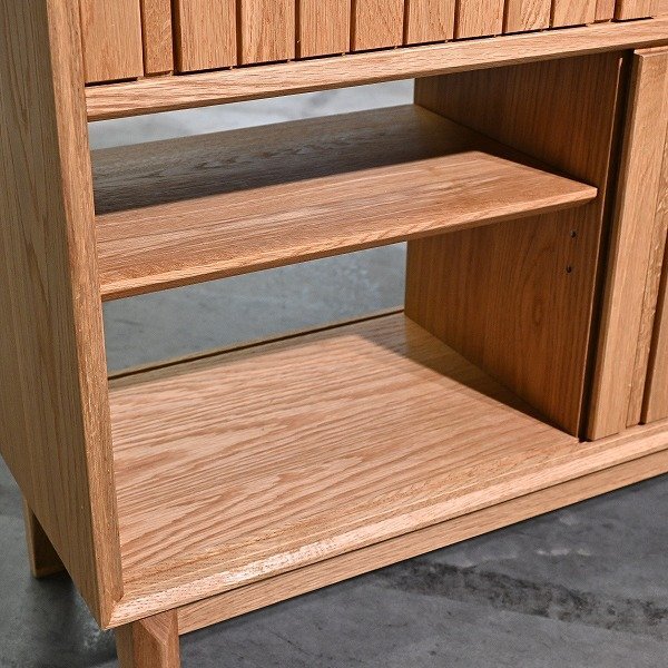 久和屋 10萬(wàn)「デルタ」オープンシェルフ オーク無(wú)垢材 DELTA 飾り棚 北歐スタイル ナチュラル キャビネット サイドボード リビング 書(shū)斎