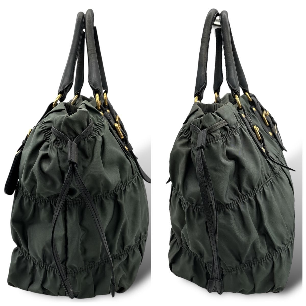 Bibian 比比昂- PRADA BN1407 フリルショルダーバッグプラダロゴ