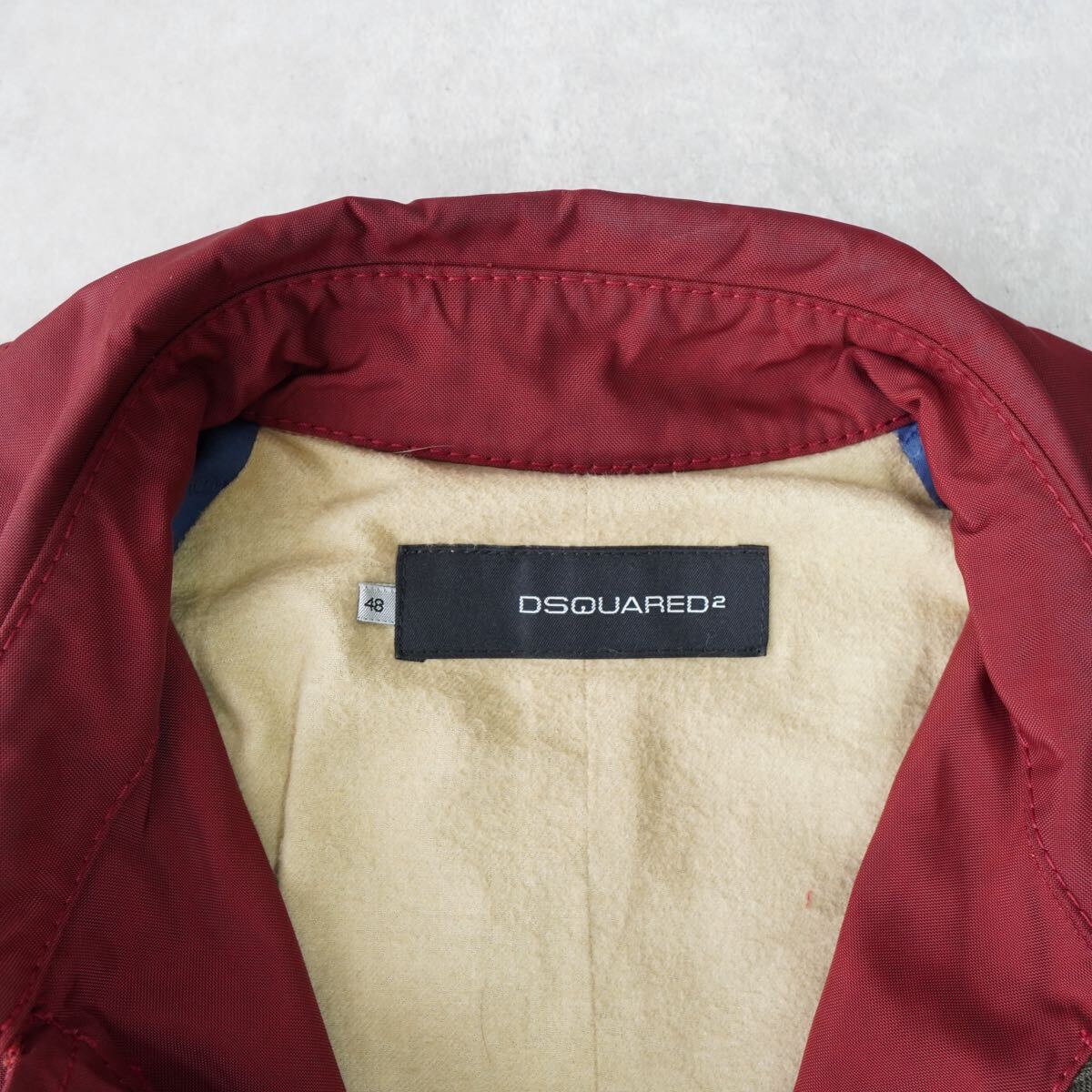 DSQUARED2 ステンカラーコート サイズ48 イタリア製　レッド_画像3