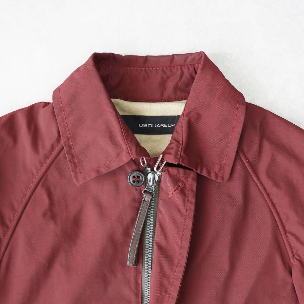 DSQUARED2 ステンカラーコート サイズ48 イタリア製　レッド_画像5