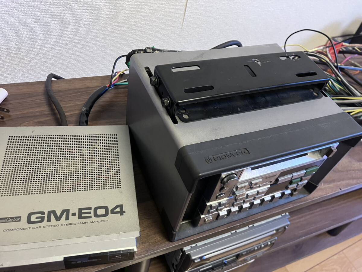 現(xiàn)狀品 希少 PIONEER ロンサムカーボーイ 配線 パネル付きセット カセット テープデッキ イコライザー チューナー アンプ　舊車 當(dāng)時(shí)物