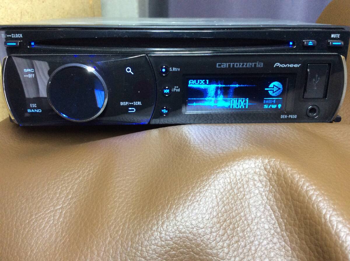 送料込み 取付用ネジ無 carrozzeria カロッツェリア DEH-P650 1DIN CD/USB/AUX CDプレーヤー USBオーディオ