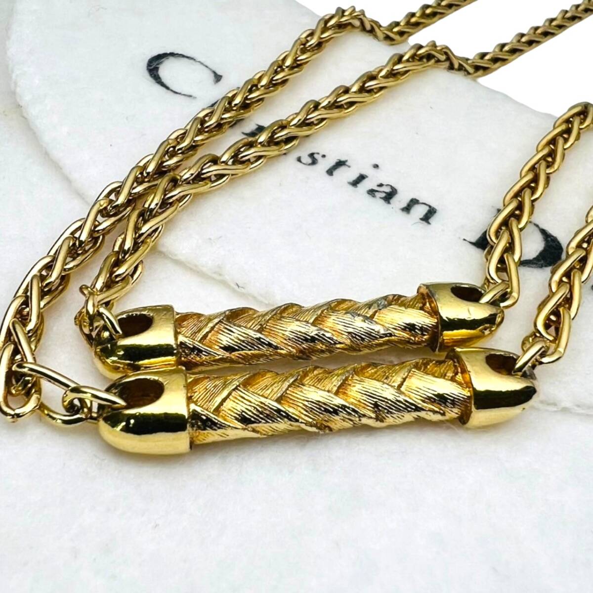 【極美品】Dior 2way ネックレス ブレスレット ゴールド 喜平 シンプル_画像1