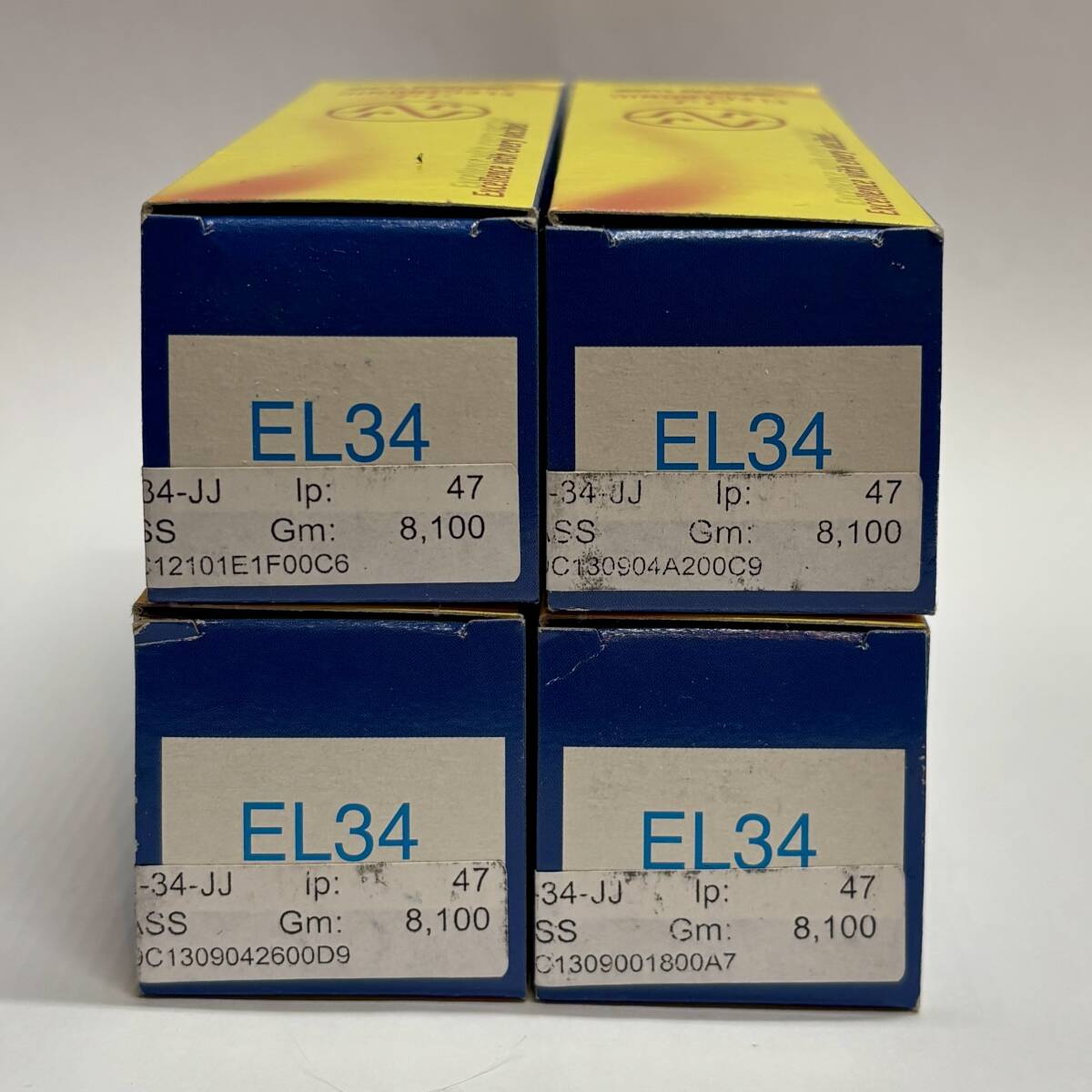 ②【未使用】真空管 JJ ELECTRONIC ( ジェイジェイエレクトロニック ) / EL34 Matched Quad 4本セット