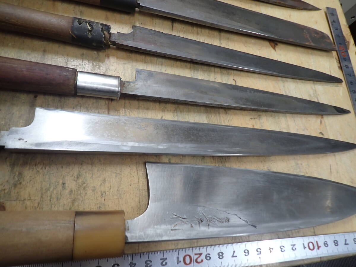 『A25A』和包丁 7本（7點）まとめてセット 出刃包丁 薄刃包丁 柳刃包丁 刺身包丁 正千代 角兵門 正本総本店 有次 隆正宗 