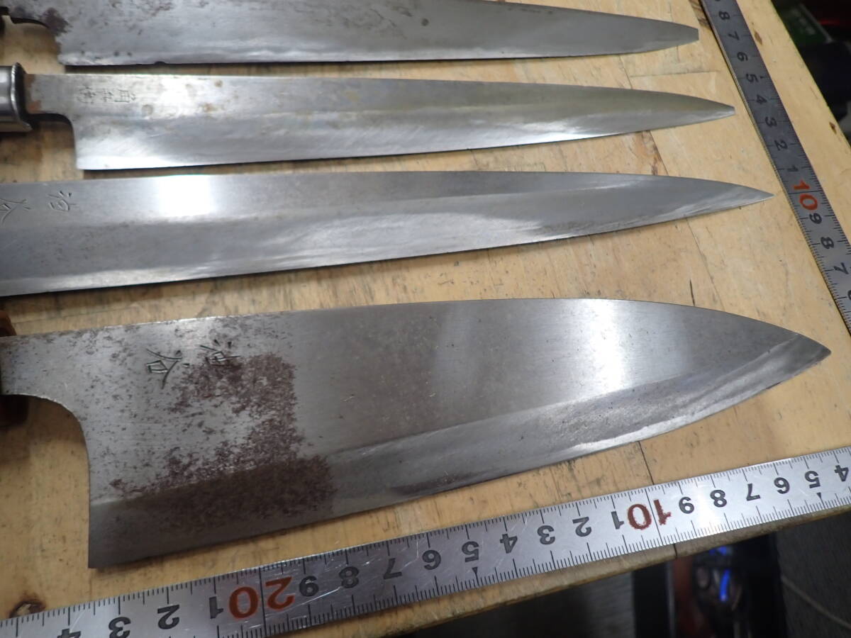 『A25A』和包丁 7本（7點）まとめてセット 出刃包丁 薄刃包丁 柳刃包丁 刺身包丁 正千代 角兵門 正本総本店 有次 隆正宗 