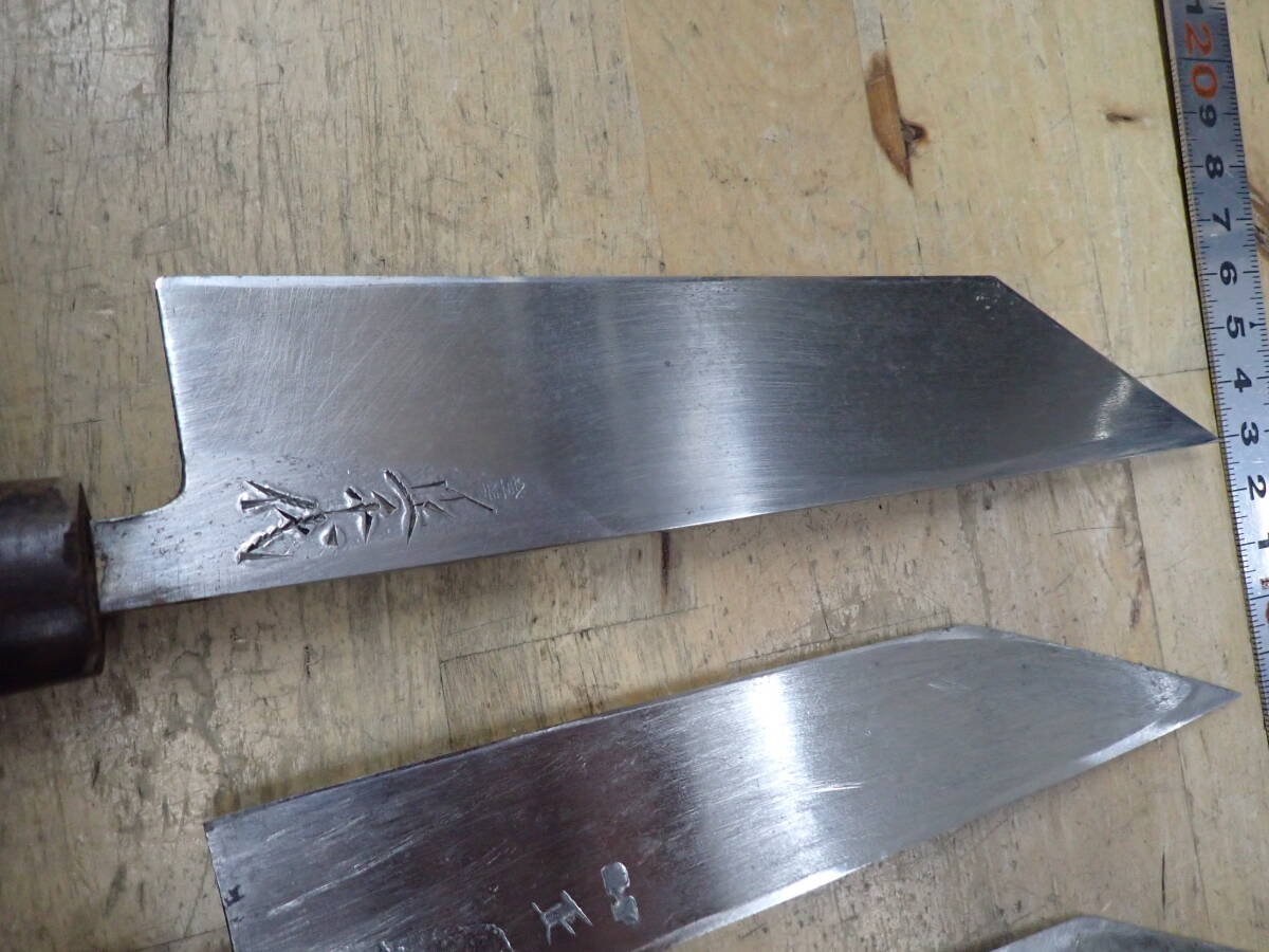 『A25B』鰻包丁 どじょう裂き包丁 3本（3點）まとめてセット 和包丁 正本総本店×2本、/　正千代　純?nèi)毡句摗·Δ胜?裂き