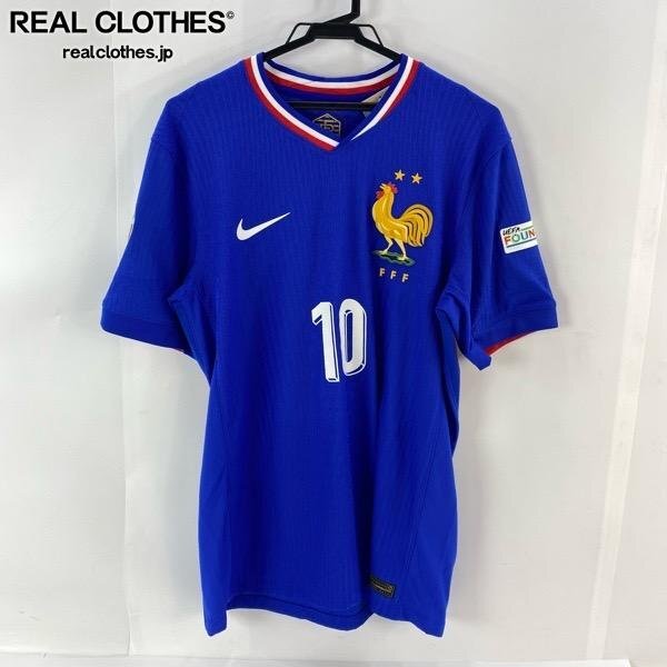 ☆【未使用】NIKE/ナイキ フランス代表 2024 #10 エムバペ ホーム オーセンティック ユニフォーム/FJ1254-452/M /UPK